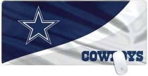 Skinit Officially Licensed NFL Dallas Cowboys Design, 35.75" x 15.4" Extra Large Gaming Mouse Pad, Desk Pad with Stitched Edges for Office and Home.
