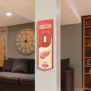 YouTheFan NHL Detroit Red Wings 3D Stadium 6×19 Banner