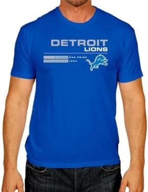 Team Fan Apparel Adult NFL Speed Stat Sheet T-Shirt - 100% Cotton - Tagless - Officially Licensed - Show Your Team Colors!