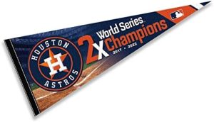 Houston Astros 2 Time Champions Pennant Flag