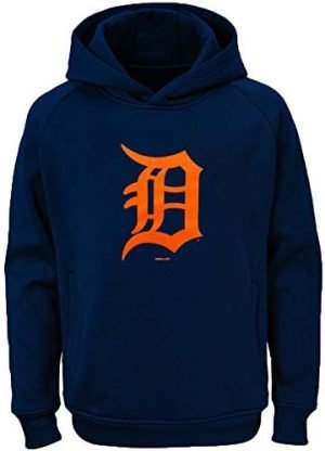 MLB Detroit Tigers Youth 8-20 Polyester Performance Sweatshirt Hoodie & T-Shirt 2 Pack Set