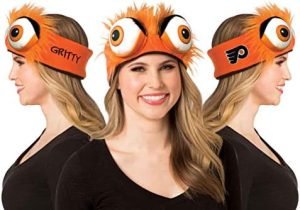 NHL’s Philadelphia Flyers Gritty Mascot Headband Hockey, Fits Tween to Adults Orange