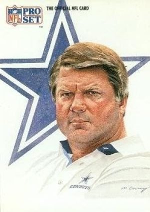 Jimmy Johnson Football Card (Dallas Cowboys) 1991 Pro Set #405