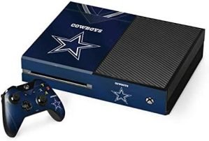 Skinit Decal Gaming Skin Compatible with Xbox One Console and Controller Bundle - Officially Licensed NFL Dallas Cowboys Team Jersey Design