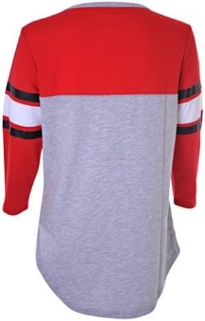 Ultra Game NBA Houston Rockets Women’s T Raglan Baseball 3/4 Long Sleeve Tee Shirt