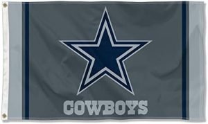 Dallas Cowboys Blackout Sideline Flag Outdoor Indoor 3x5 Foot Banner