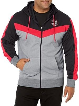 Ultra Game Men's Soft Fleece Full Zip Jacket Hoodie