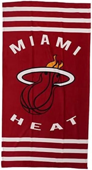 Northwest NBA Miami Heat Stripes Beach Towel, 30″ x 60″