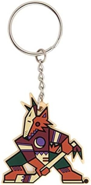 Desert Cactus Arizona Coyotes NHL National Hockey League Keychain Car Keys Holder (PVC New Mascot)