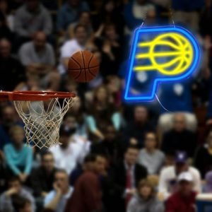 NBA Indiana Pacers Neon Sign USB Powered Neon Wall Sign Dimmable LED Neon Light Sign for Man Cave