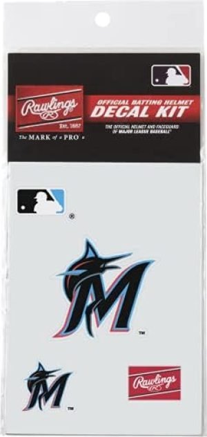 Rawlings MLB Authentic Baseball Helmet Decal Kit, (All Team Options)
