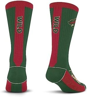 For Bare Feet NHL Minnesota Wild MVP Crew Sock