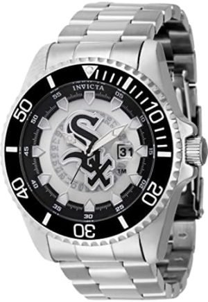 Invicta Men's 43459 MLB Chicago White Sox Quartz Silver, White, Black Dial Watch
