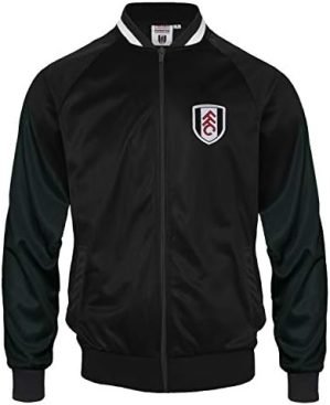 Fulham FC Official Soccer Gift Mens Retro Track Top Jacket