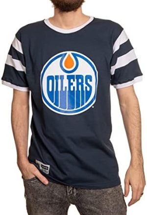 Calhoun NHL Surf & Skate Mens Shoulder Stripe Varsity Inset Sleeve Retro Style T-Shirt – The Coastal Collection