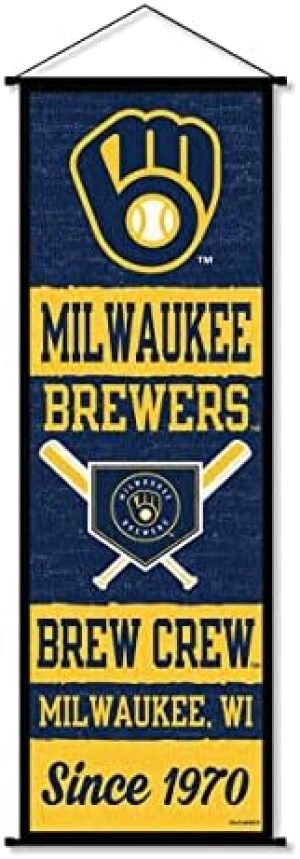 Milwaukee Brewers Banner and Scroll Sign