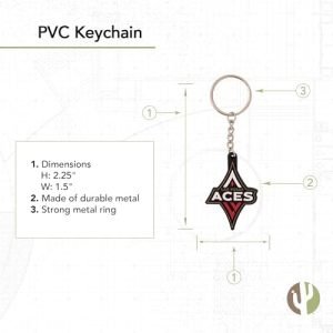 Desert Cactus WNBA Las Vegas Aces Keychain Car Keys Holder