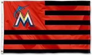 Miami Marlins Stars and Stripes Nation 3x5 Flag