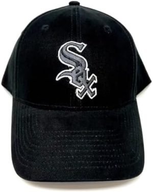 MLB Chicago White Sox MVP Solid Black Curved Bill Adjustable Hat