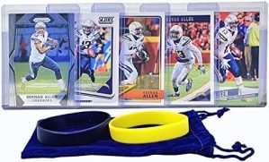 Keenan Allen Football Cards (5) Assorted Bundle - Los Angeles Chargers Trading Card Gift Set