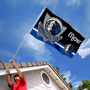 NBA Dallas Mavericks Dual Logo Indoor Outdoor Flag Banner