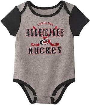 Outerstuff NHL Carolina Hurricanes 3-Pack Newborn Infant Baby Bodysuit Onesie
