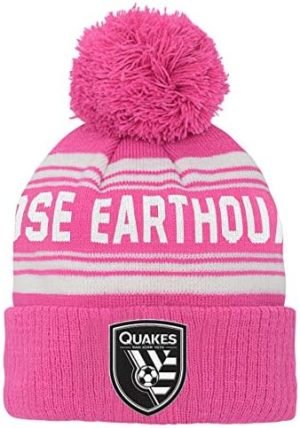 Adidas Youth MLS San Jose Earthquakes Jacquard Cuff Hat w/Pom