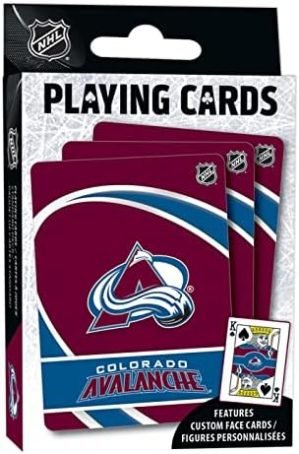 MasterPieces Family Games - NHL Colorado Avalanche Playing Cards - Officially Licensed Playing Card Deck for Adults, Kids, and Family