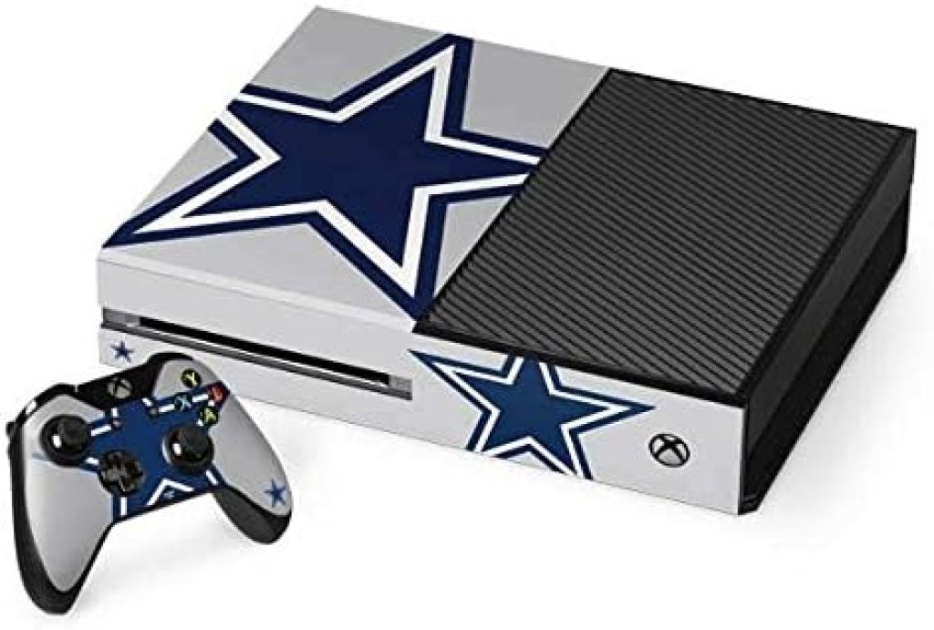 Skinit Decal Gaming Skin Compatible with Xbox One Console and Controller Bundle - Officially Licensed NFL Dallas Cowboys Large Logo Design