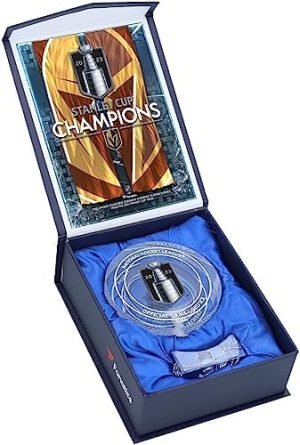 Vegas Golden Knights 2023 Stanley Cup Champions Crystal Puck - Filled with Ice From the 2023 Stanley Cup Final - Other Game Used NHL Items