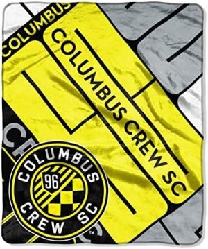 The Northwest Company MLS Columbus Crew Raschel Throw Blanket, 50" x 60", Scramble