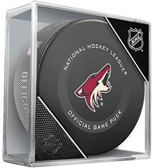 Arizona Coyotes Unsigned InGlasCo 2019 Model Official Game Puck - Unsigned Pucks