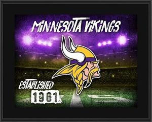 Minnesota Vikings 10.5" x 13" Sublimated Horizontal Team Logo Plaque - NFL Team Plaques and Collages