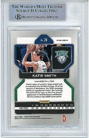 Katie Smith Signed Lynx Panini Prizm WNBA Minnesota Lynx Hyper Card Beckett Authentic Autograph