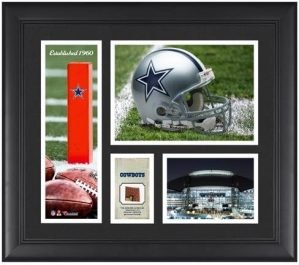 Dallas Cowboys Team Logo Framed 15" x 17" Collage with Game-Used Football - NFL Team Plaques and Collages