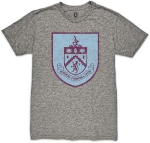 Burnley FC Badge Vintage Tri-Blend T-Shirt - Grey