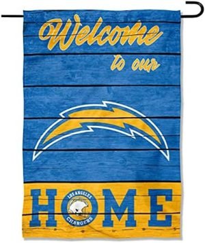 Los Angeles Chargers Welcome Home Decorative Garden Flag Double Sided Banner