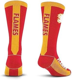 For Bare Feet NHL Calgary Flames MVP Crew Sock