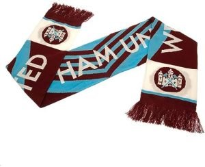 West Ham United English Premier League 76 Retro Crest Scarf - Authentic EPL