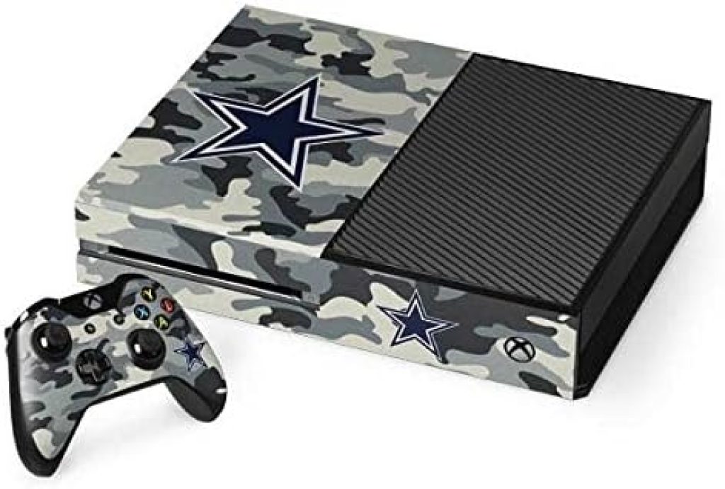 Skinit Decal Gaming Skin Compatible with Xbox One Console and Controller Bundle - Officially Licensed NFL Dallas Cowboys Camo Design