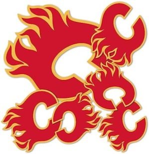 Calgary Flames Team NHL National Hockey League Sticker Vinyl Decal Laptop Water Bottle Car Scrapbook (Type 3 - Main Logo)