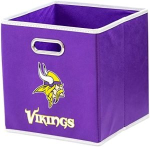 Franklin Sports NFL Storage Bins - Collapsible Cube Container + Storage Basket - NFL Office, Bedroom + Living Room Décor - 11"x11"