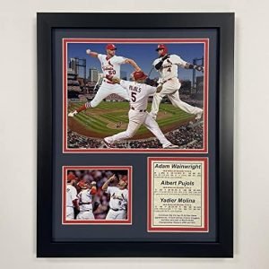 St. Louis Cardinals | The Big 3 | Molina - Wainwright - Pujols | 12"x15" Framed Photo Collage