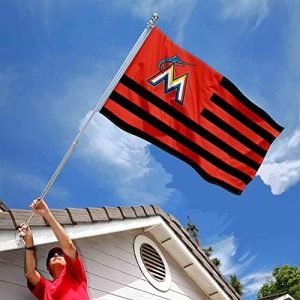 MLB Miami Marlins Stars and Stripes Nation 3×5 Flag
