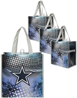 FOCO NFL Team Logo Reusable Grocery Shopping Bags Totes