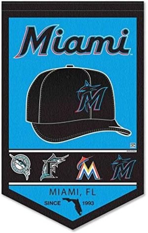 Miami Marlins Heritage History Banner Pennant