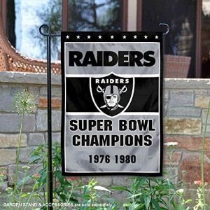 NFL Las Vegas Raiders 2 Time Super Bowl Champions Double Sided Garden Flag