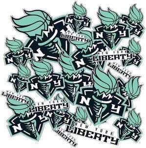New York Liberty WNBA Women's National Basketball Association Officially Licensed Sticker Vinyl Decal Laptop Water Bottle Car Scrapbook (Type 1-1)