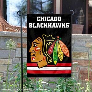 WinCraft NHL Chicago Blackhawks Black Double Sided Garden Flag