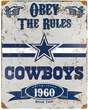 NFL Embossed Metal Vintage Pub Signs
